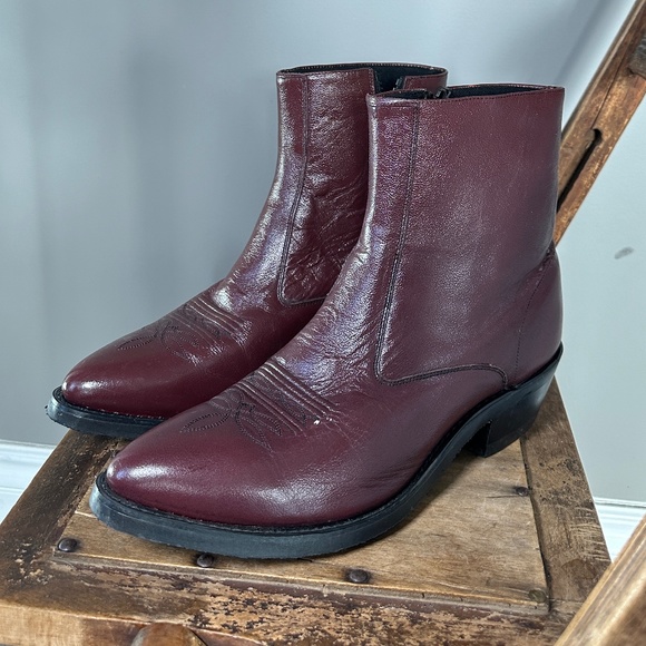 Old West zipper ankle cowboy boot - Picture 7 of 13